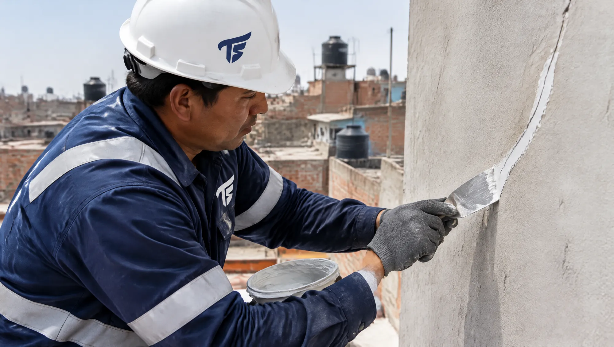 Reparar fisuras en la pared: foto de Albañiles TS