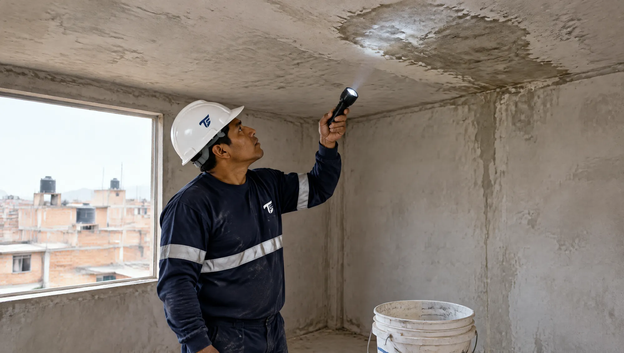 Filtraciones en el techo de cemento: foto de Albañiles TS