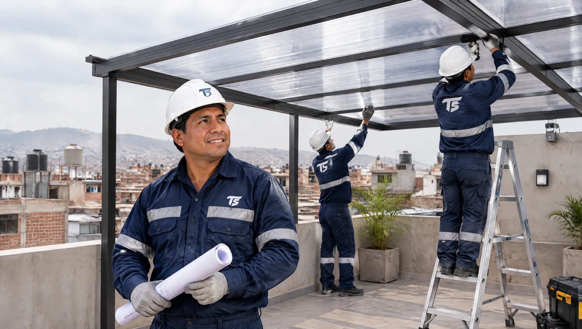 Techo de policarbonato sol y sombra: foto de Albañiles TS