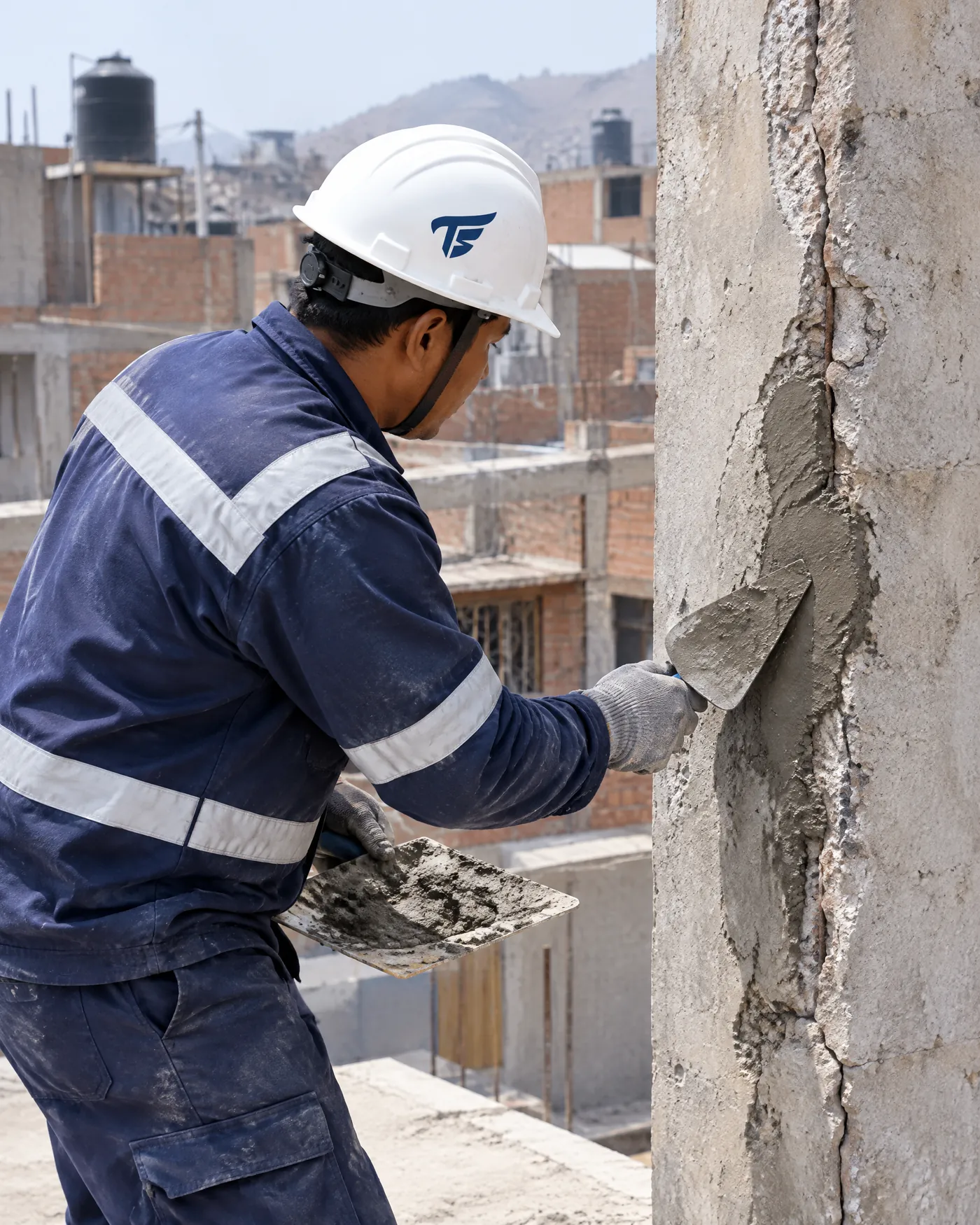 Reparación de una columna de concreto