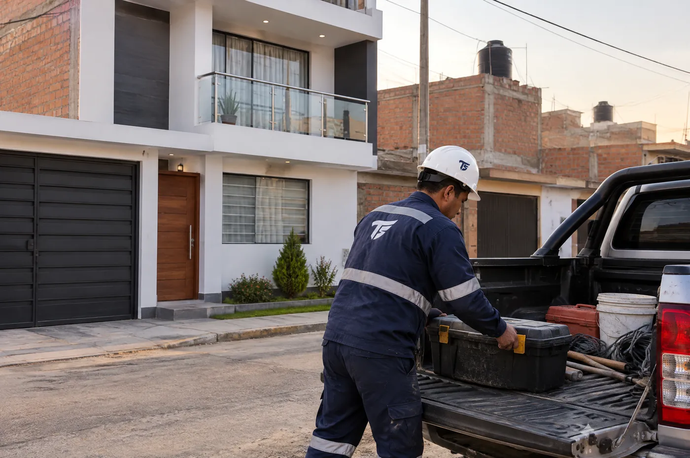 Casa de dos pisos terminada por Albañiles TS en Lima