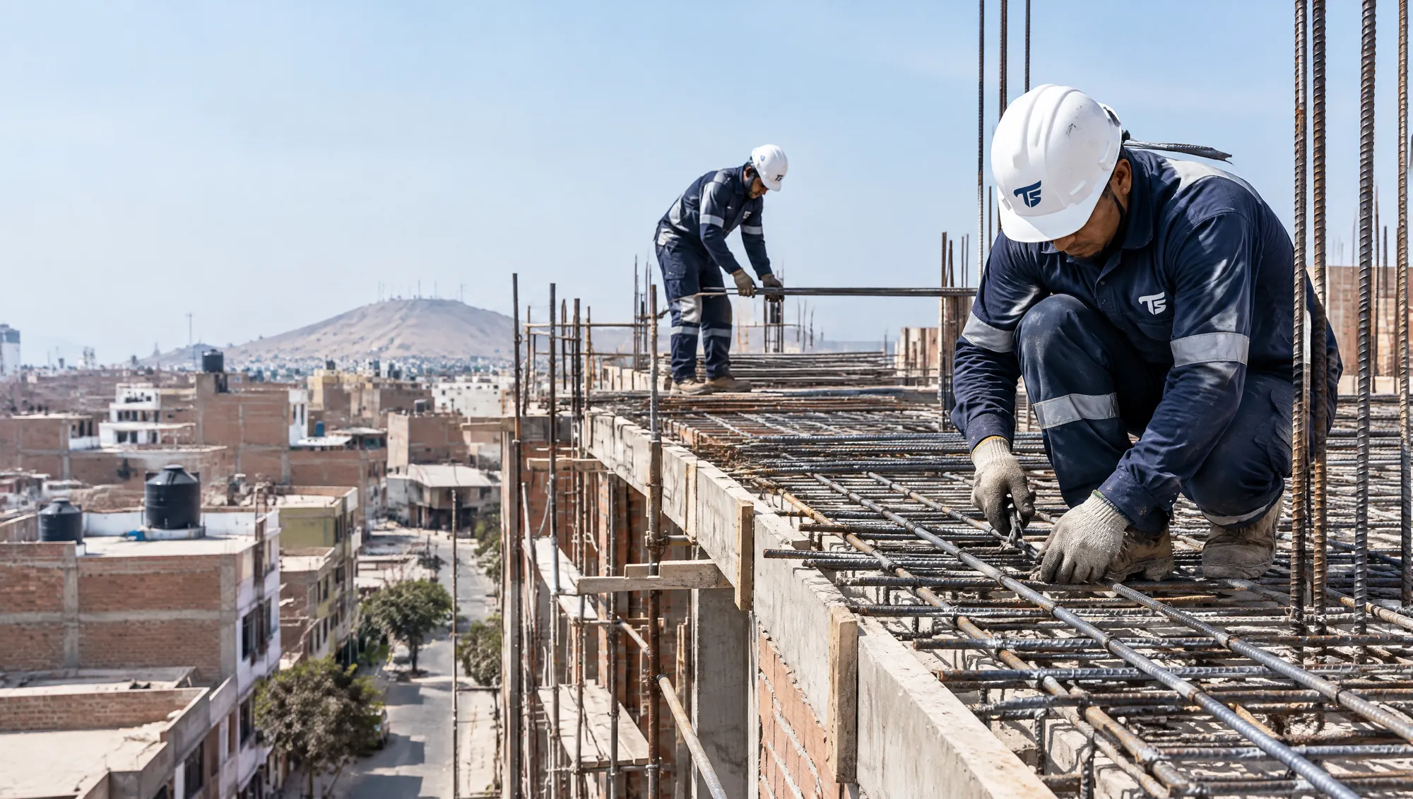 Construcción de un edificio de departamentos
