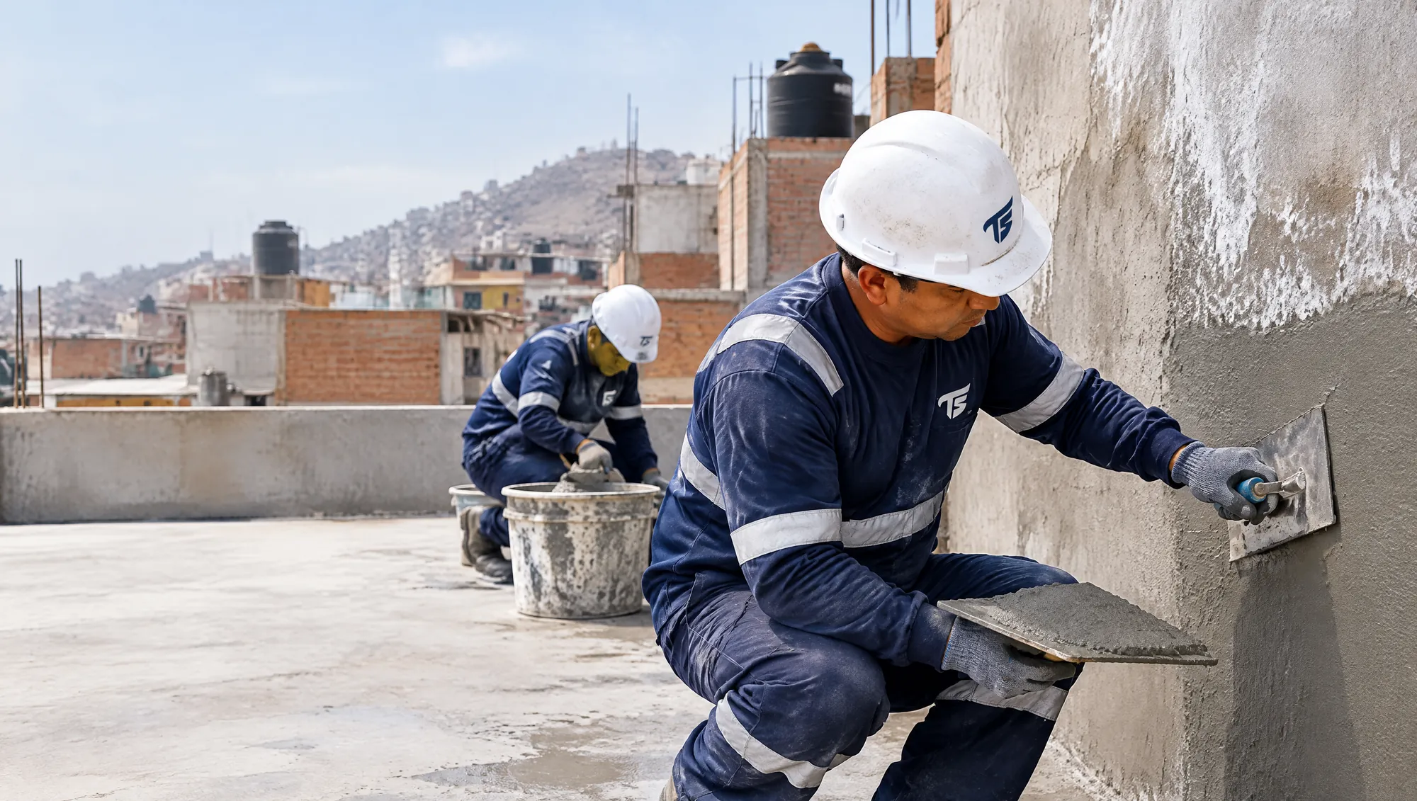 Reparación de un muro con humedad
