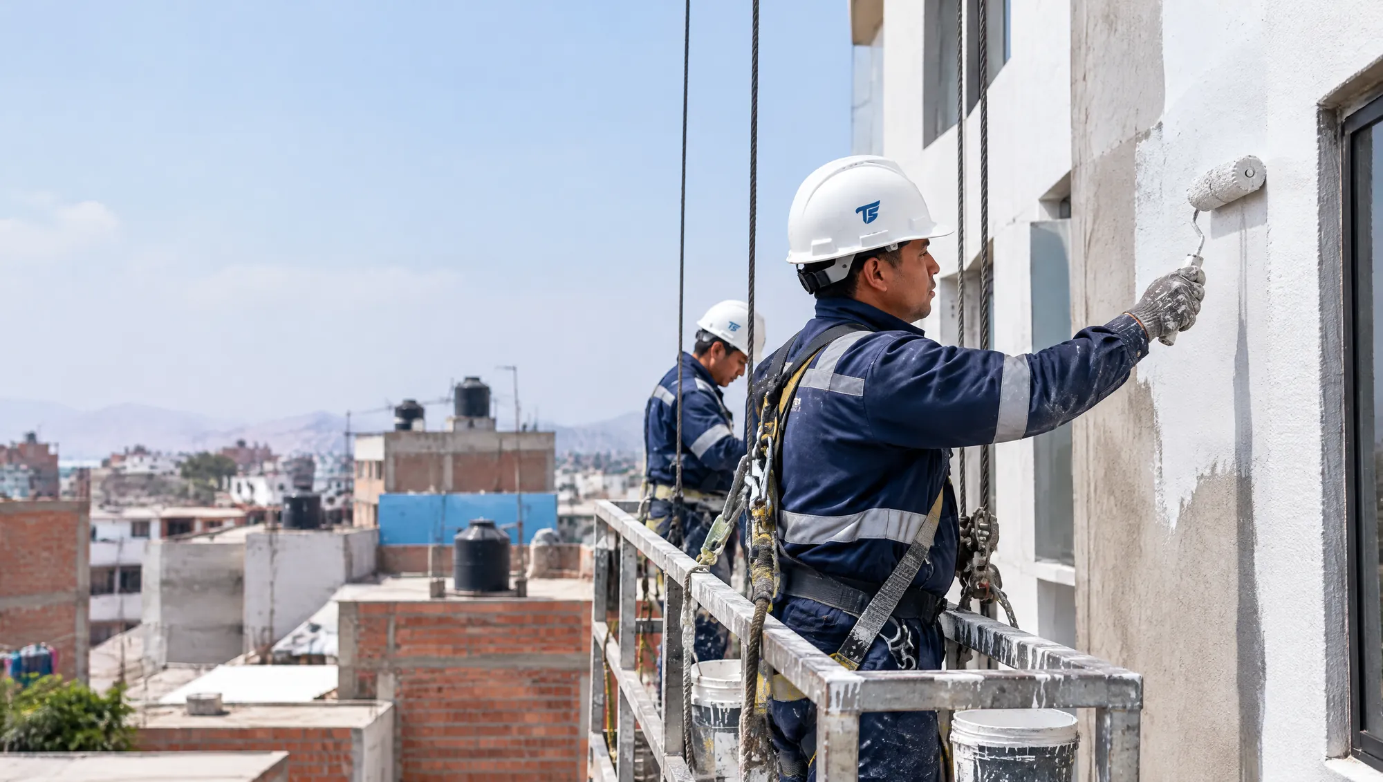 Mantenimiento de la fachada de un edificio